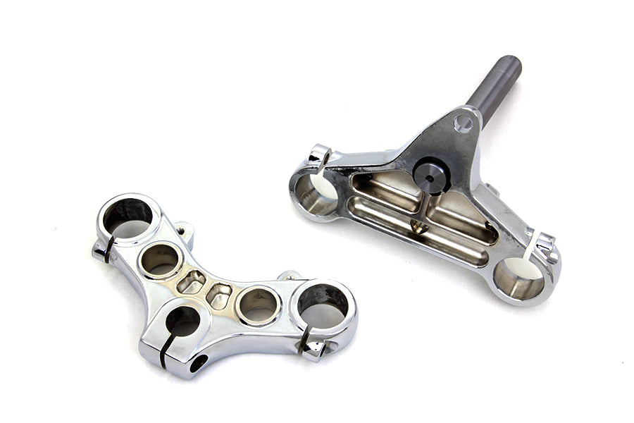 Gabelbrückensatz Chrom für Harley-Davidson FXR und Sportster 1987-2003