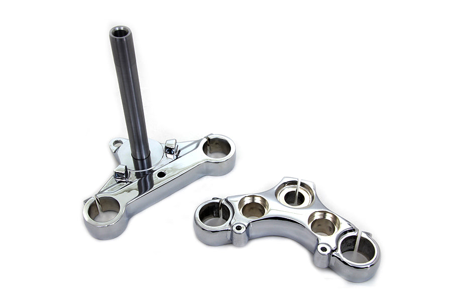 Triple Tree Set Chrome For Harley-Davidson FXR And Sportster 1987-2003