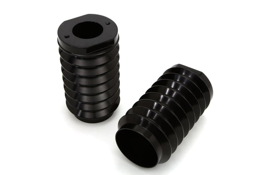 41mm Black Bellowed Billet Aluminum Fork Slider Cover Set For Harley-Davidson