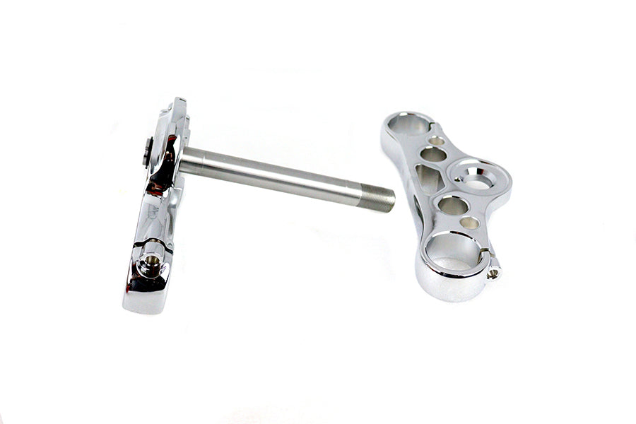 Juego de tres árboles cromados de 49 mm para Harley-Davidson Dyna 2006-2007