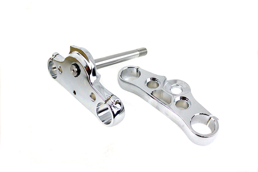 Juego de tres árboles cromados de 49 mm para Harley-Davidson Dyna 2006-2007