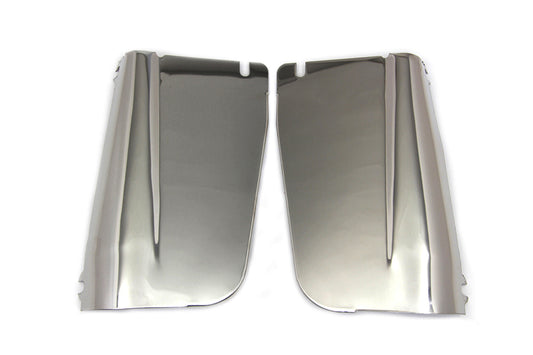 Fork Panel Set For Harley-Davidson Panhead  Rear fork right and left panel set features a polished stainless steel finish Includes right and left sides for the rear of hydraglide fork Replaces OEM: 46281-49, 46273-49 Fits 1949-1959 FL models