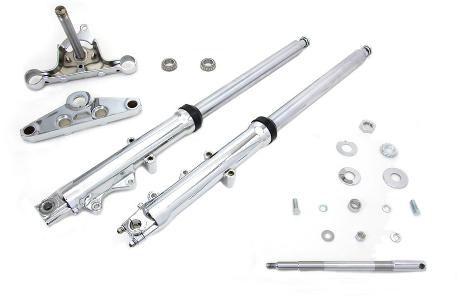 41mm Fork Assembly With Chrome Sliders Dual Disc For Harley-Davidson