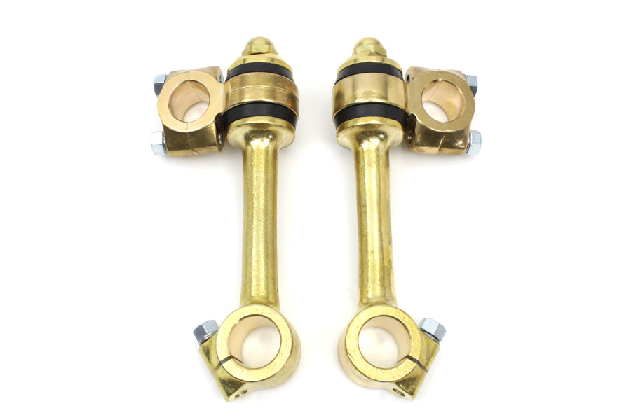 Juego de huesos de perro para elevador de manillar Flander de 5-1/2" pulido para Harley-Davidson