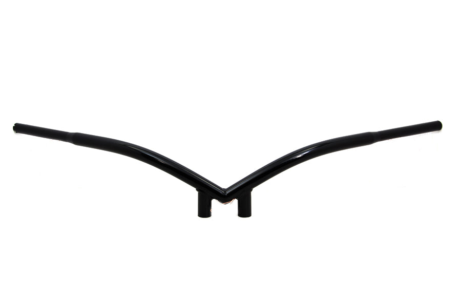 1-1/4" Black V-Style Handlebar For Harley-Davidson