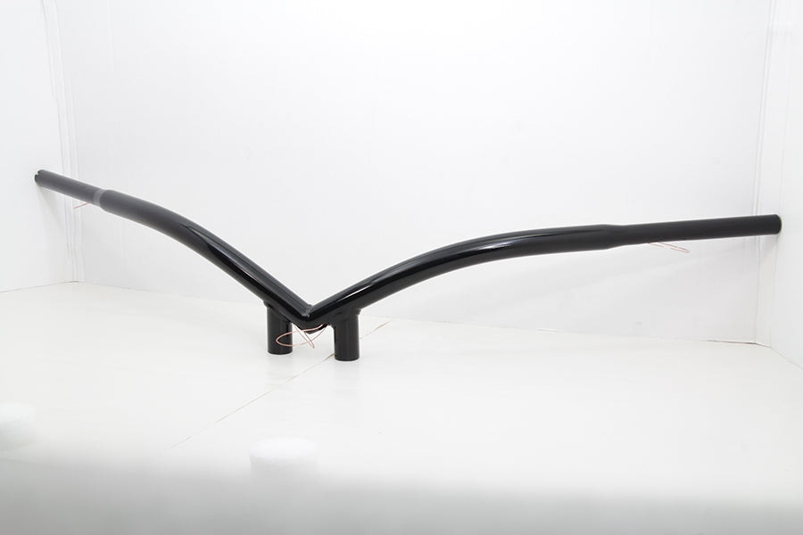 1-1/4" Black V-Style Handlebar For Harley-Davidson