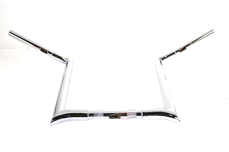 16" Chrome Chizeled Fat Handlebar For Harley-Davidson