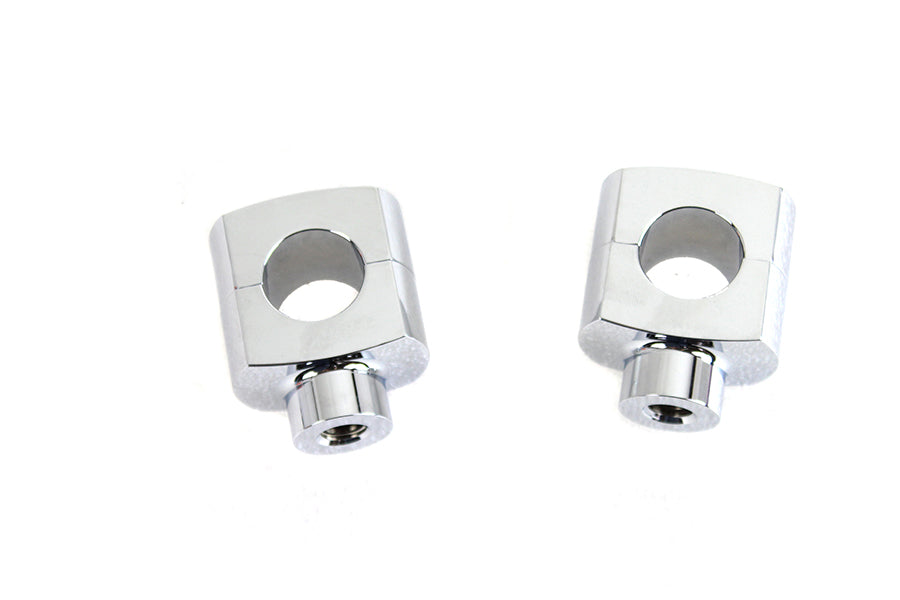 Juego de torretas Shorty de 1-1/2" cromadas para Harley-Davidson con manillar de 1"