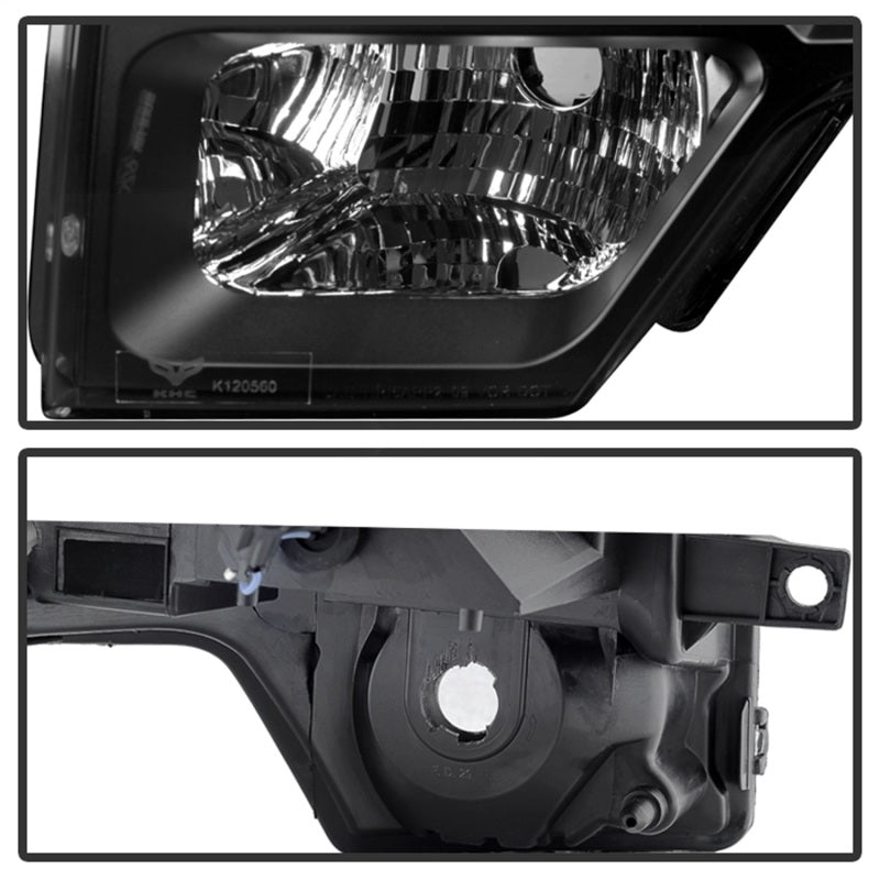 Faros delanteros de proyector Xtune Ford F150 09-14 Solo modelo halógeno LED Halo Black PRO-JH-FF15009-CFB-BK