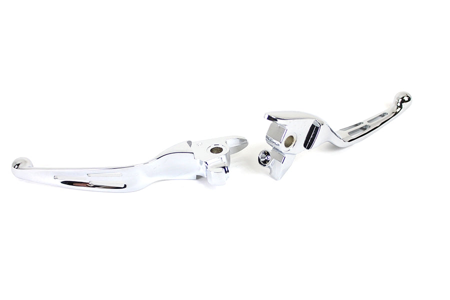 Slotted Chrome Hand Control Lever Kit For Harley-Davidson Touring