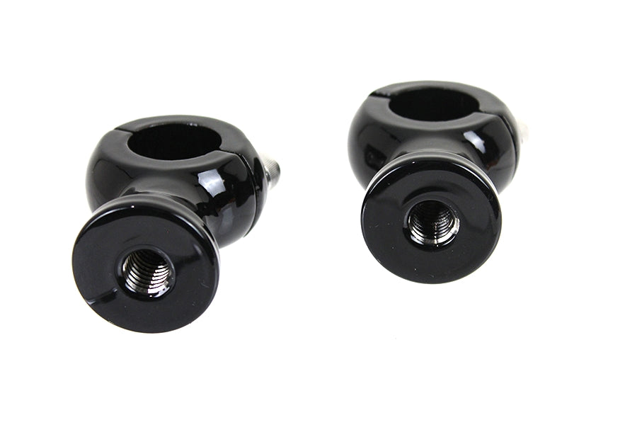 Torretas Slimline de 1-3/4" en negro brillante para Harley-Davidson con manillar de 1"
