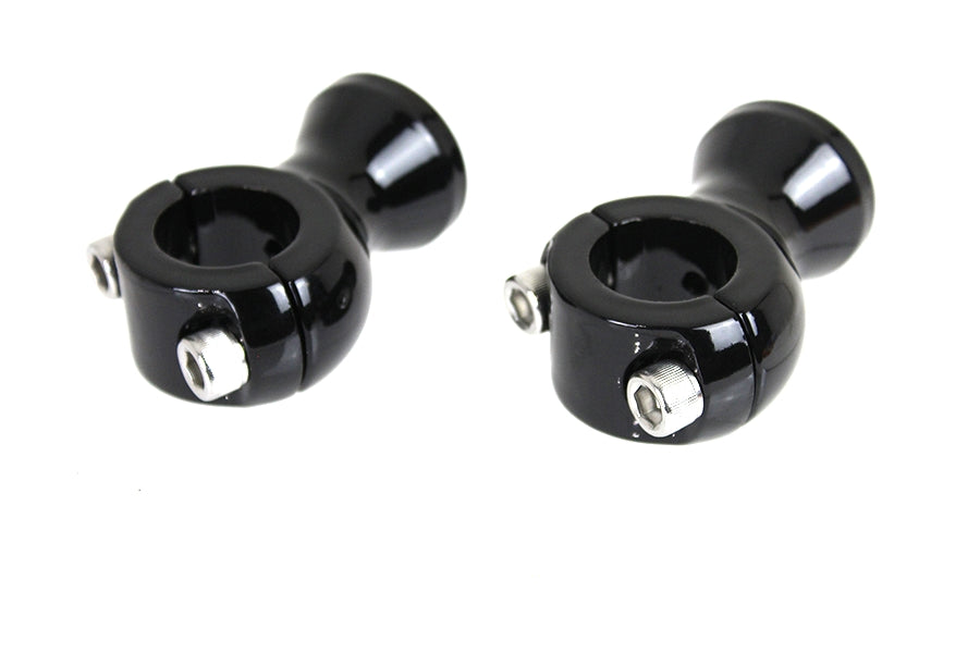 Torretas Slimline de 1-3/4" en negro brillante para Harley-Davidson con manillar de 1"