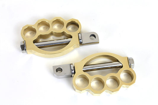 Brass Knuckle Footpeg Set For Harley-Davidson