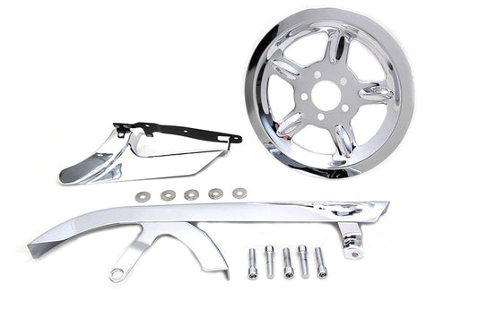 Chrome Belt Guard And Pulley Cover Kit For Harley-Davidson Sportster 60402-04A 57100226