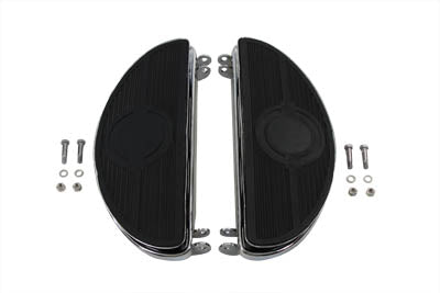 Harley-Davidson Driver Vintage Footboard Set Bullseye Pattern For Harley-Davidson 1940-1984
