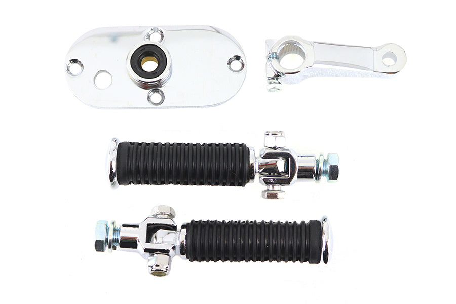 Mid Controls footpeg Set Chrome For Harley-Davidson Shovelhead 1974-1984