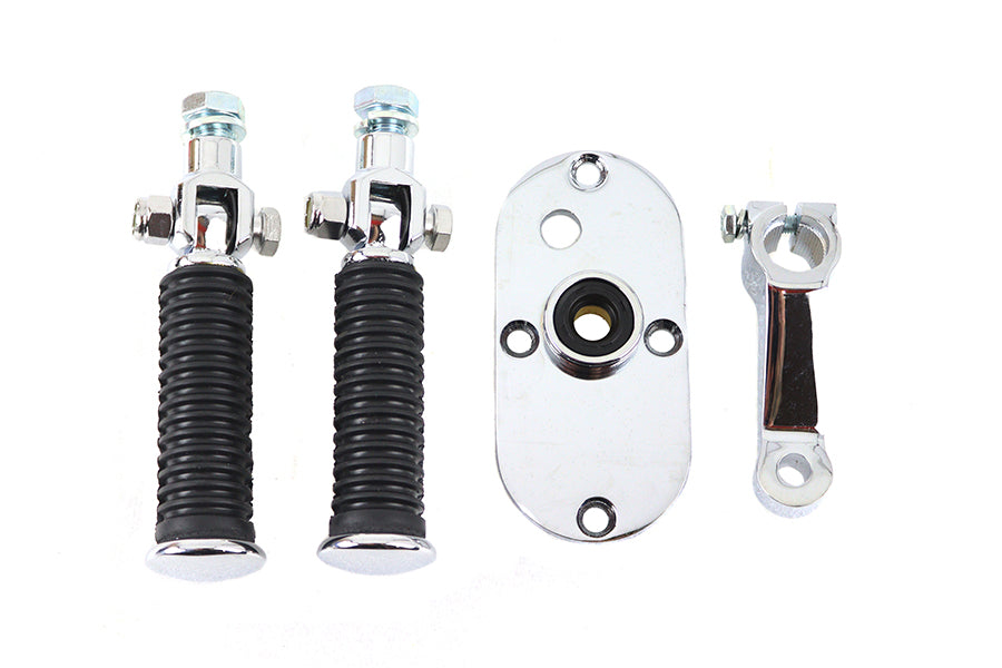 Mid Controls Footpeg Set Chrome For Harley-Davidson Shovelhead 1974-1984