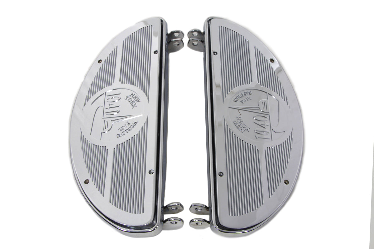 Chrome Driver Half Moon Footboard Kit For Harley-Davidson 1936-1980