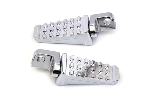 Chrome Racer Style Adjustable Footpeg Set For Harley-Davidson