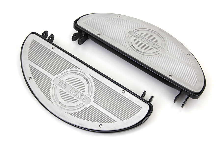 Juego de estribos Black Driver Half Moon Deluxe para Harley-Davidson 1936-1984