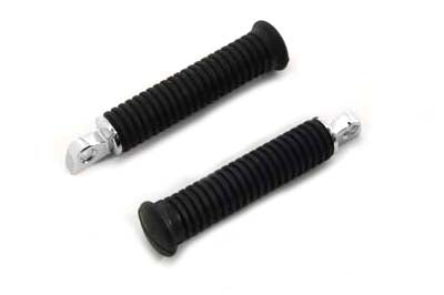 Rubber Style 1" Extended Footpeg Set For Harley-Davidson