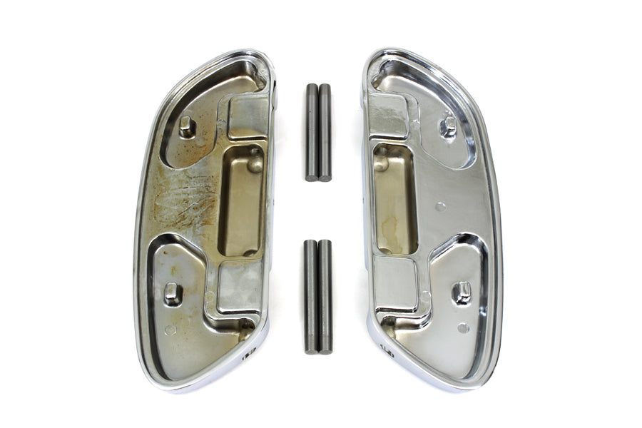 Juego de estriberas cromadas para pasajero Swept Wing para Harley-Davidson Touring