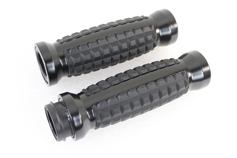 Alligator Style Throttle By Wire Grip Set Black For Harley-Davidson