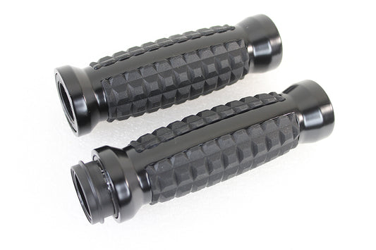 Alligator Style Throttle By Wire Grip Set Black For Harley-Davidson