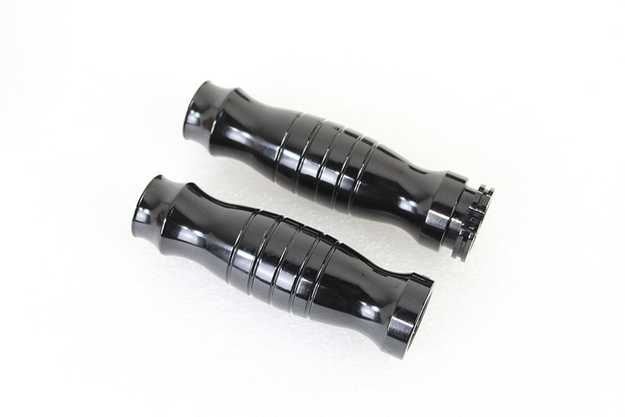 Profile Barrel Billet Hand Grip Set Black For Harley-Davidson