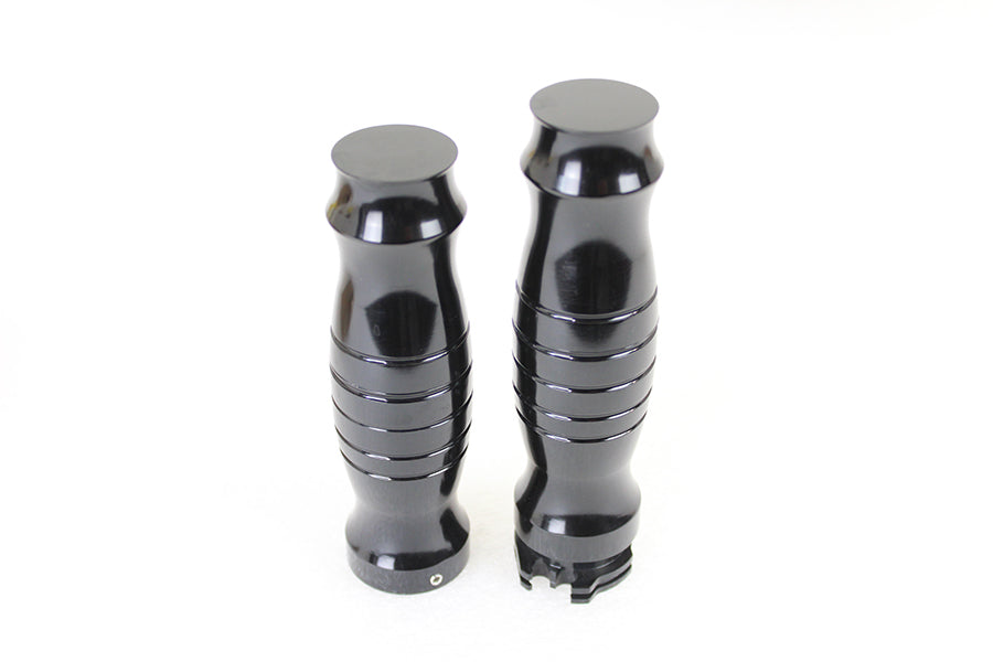 Profile Barrel Billet Hand Grip Set Black For Harley-Davidson