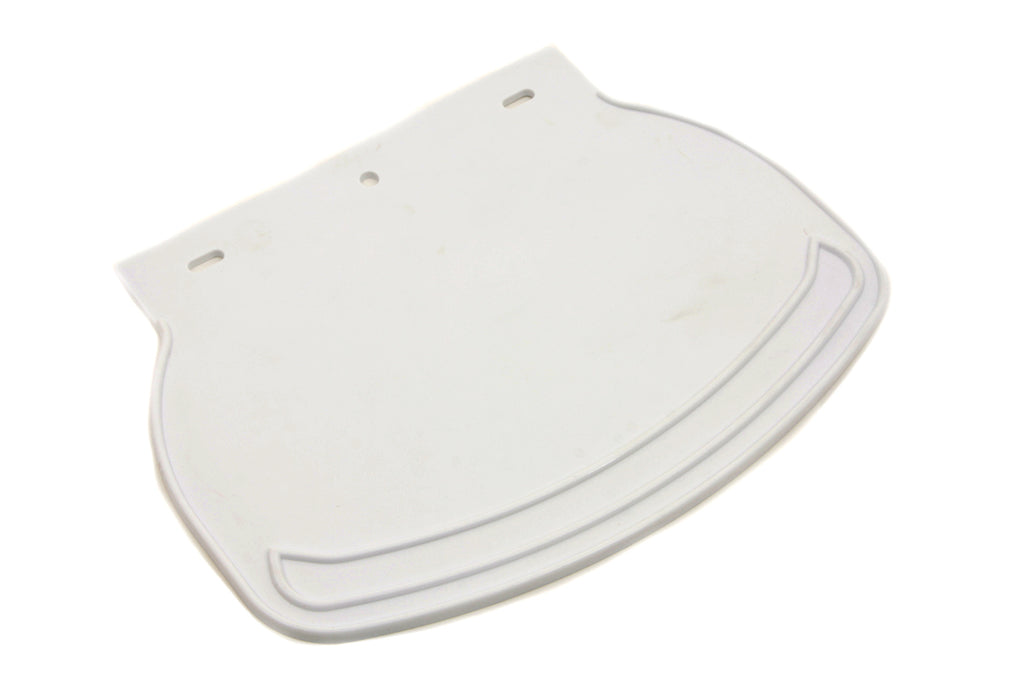 Front Or Rear Fender Mud Flap Rubber White Plain For Harley-Davidson