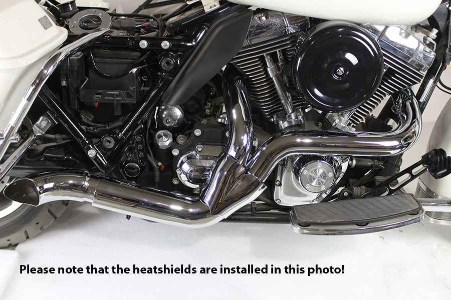 Lakester Style 2 Into 1 Exhaust Black For Harley-Davidson Touring 2007-2016