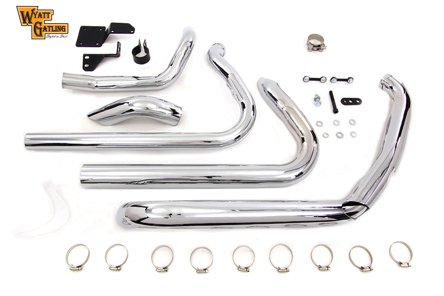 True Dual Exhaust Header Set For Harley-Davidson Touring 2010-2016