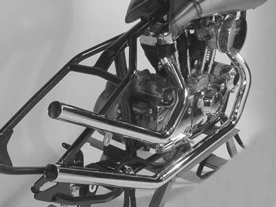 Paughco 719B2R Exhaust Drag Pipe Set Straight End For Harley-Davidson Sportster Ironhead