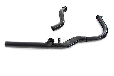 2 into 1 Black Exhaust Header Set For Harley-Davidson FL 1966-1969