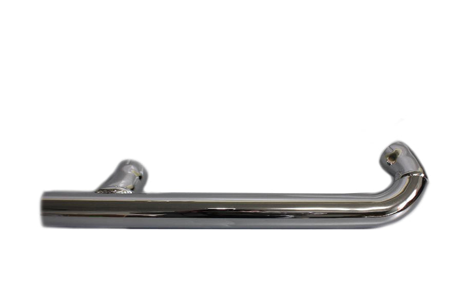 Chrome 2 into 1 siamese exhaust header set with a 1-3/4" outer diameter, fits under the carburetor on rigid or swingarm frames