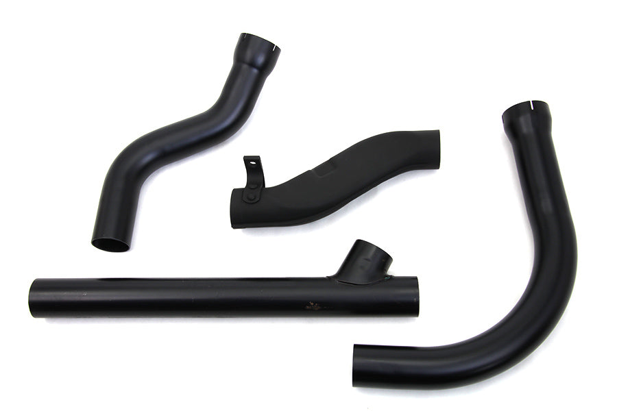 Exhaust Header Set Black For Harley-Davidson Panhead 1958-1964