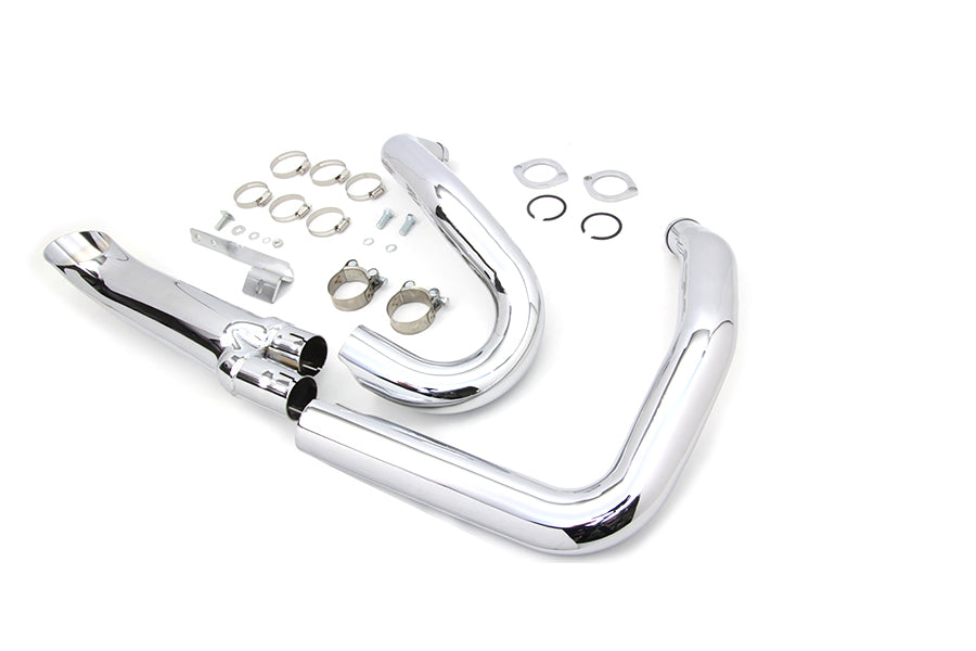 Lakester 2 into 1 Exhaust Header Set Chrome For Harley-Davidson Sportster 1986-2003