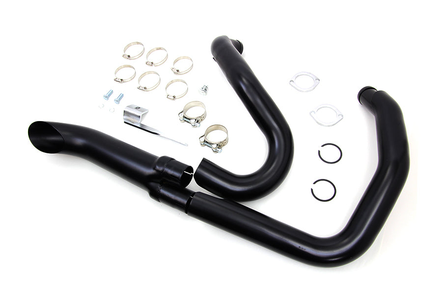 Lakester 2 into 1 Exhaust Header Set Black For Harley-Davidson Sportster 1986-2003