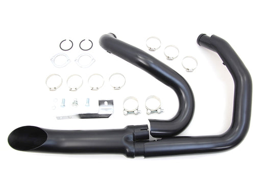 2 Into 1 Lakester Style Exhaust System Black For Harley-Davidson Sportster