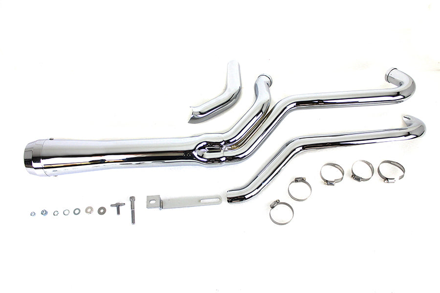 Tracker Exhaust System Chrome For Harley-Davidson 2004-2013