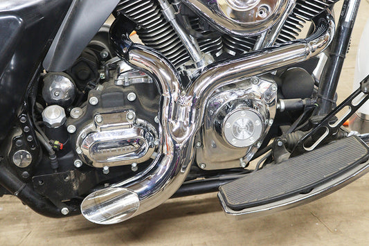 Ground Pounder 2 Into 1 Exhaust System Chrome For Harley-Davidson 2007-Up