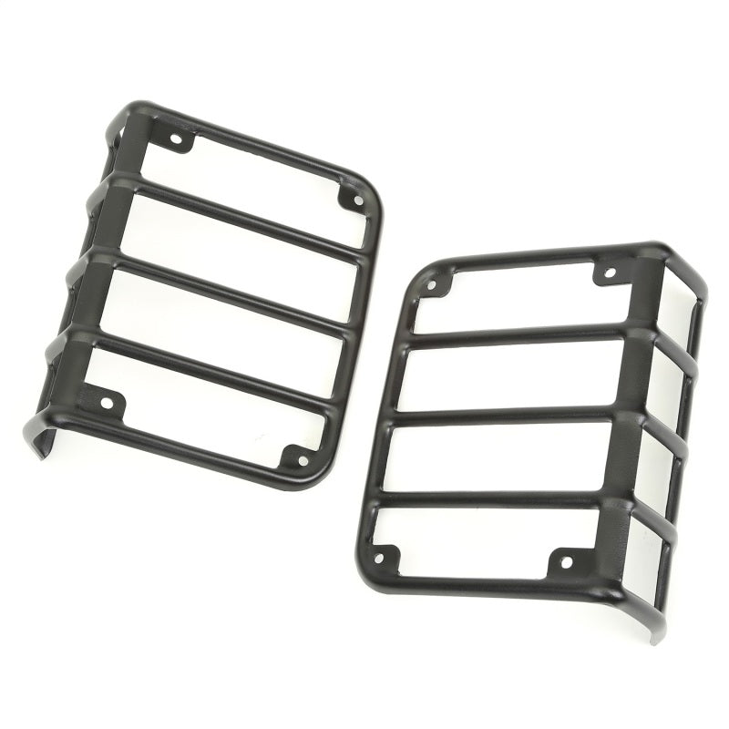 Rugged Ridge 07–18 Jeep Wrangler strukturierte schwarze Rücklicht-Euro-Schutzvorrichtungen