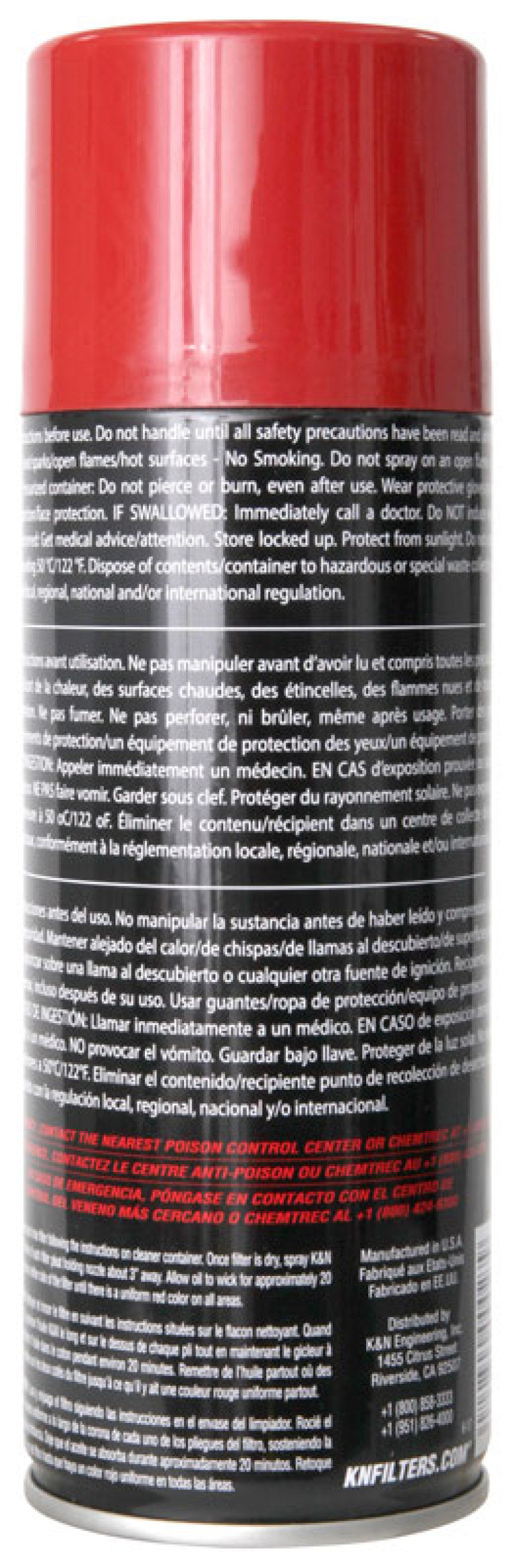 Aceite para filtros de aire en aerosol K&amp;N de 12,25 oz.