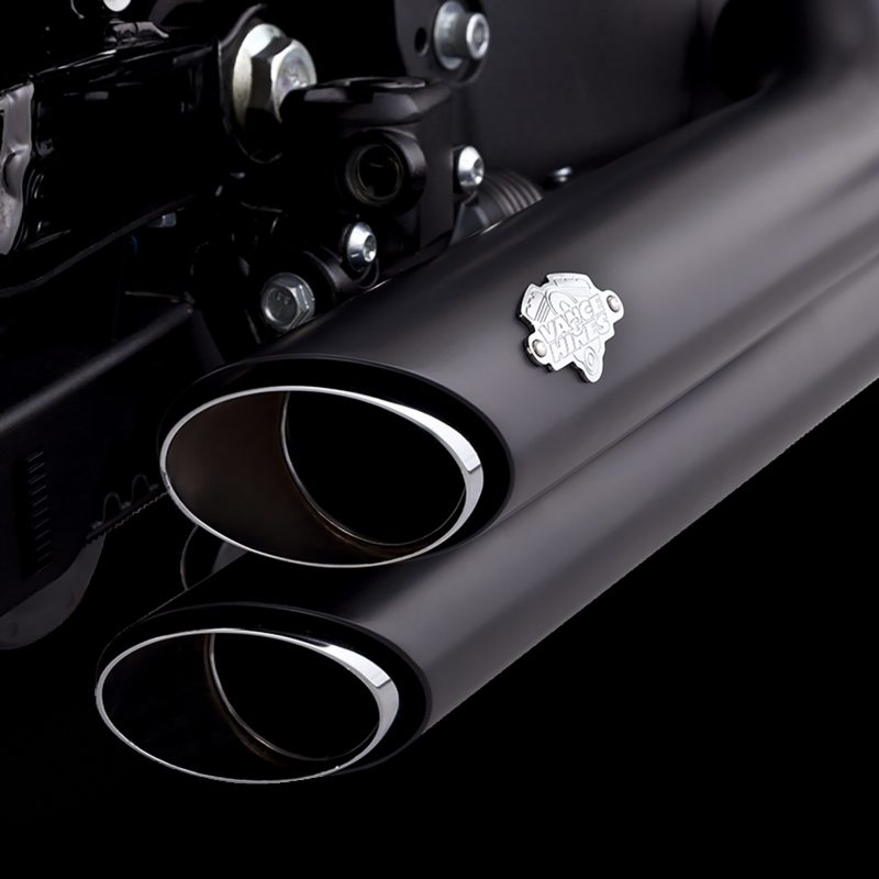 Vance & Hines HD Softl 18-22 Shortshots Staggered Black PCX Full System Exhaust