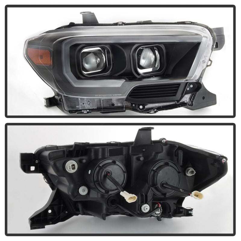 Barra de luces delanteras con proyector xTune para Toyota Tacoma 16-18 DRL - Negro PRO-JH-TTA16-LBDRL-BK