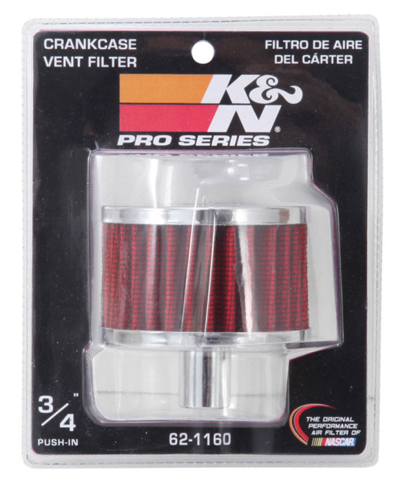 K&amp;N-Filter, 3/4 Zoll Entlüftung, 3 Zoll Durchmesser, 2 Zoll Höhe