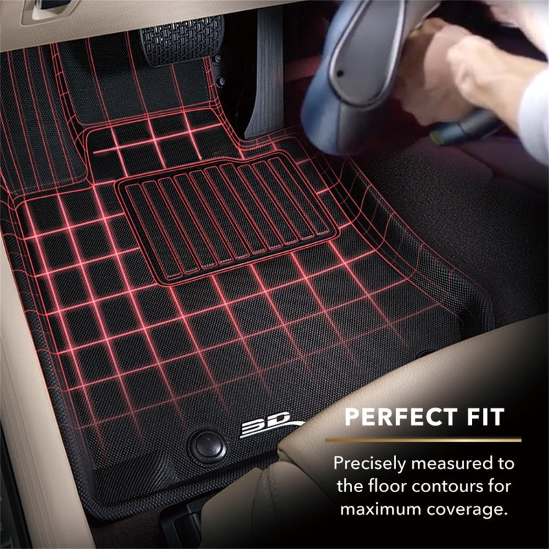 Alfombrilla de suelo 3D MAXpider Kagu para Ford Focus 2012-2018, primera fila, color negro