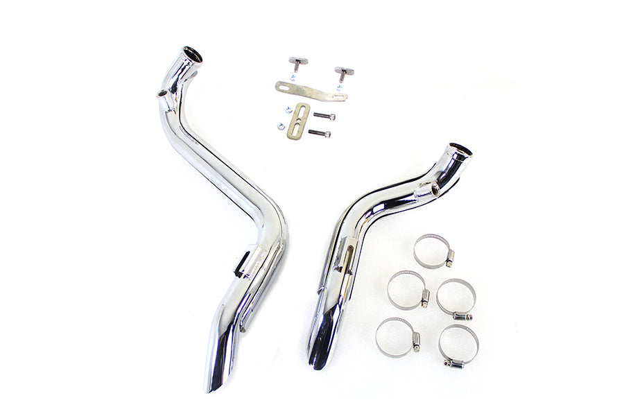 Juego de tubos de arrastre rectos hacia abajo cromados para Harley-Davidson Softail 1986-2017