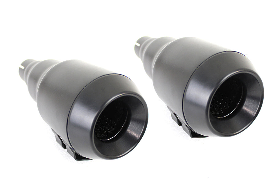 Black Mini Grenades Exhaust Muffler Set For Harley-Davidson